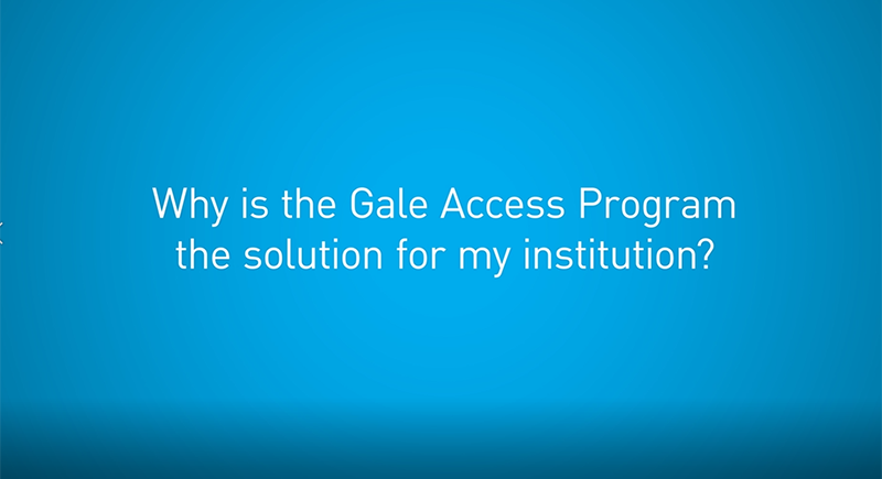 gale access program, gap, unique, multidisciplinary,databases, research, instruction, solution, bundle