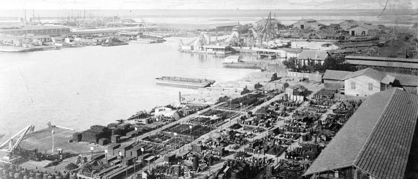 View of the Suez Canal in Egypt, c. 1914 Library of Congress!''