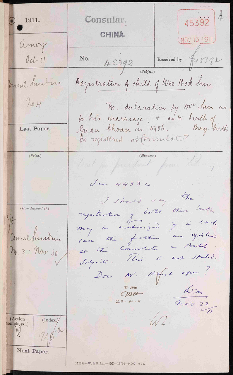 FO_369_367_00030: Foreign Office: Consular Department: General Correspondence from 1906. China Code 210 Files 45392