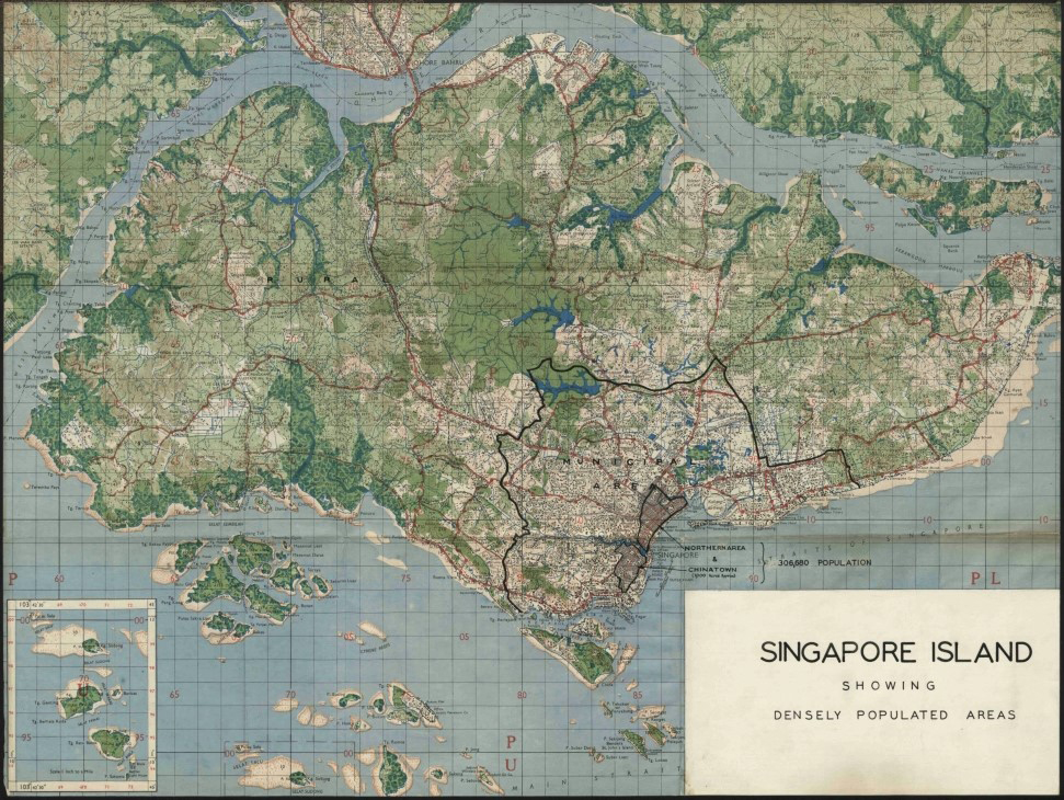 Map of Singapore. CO 1069/565/37