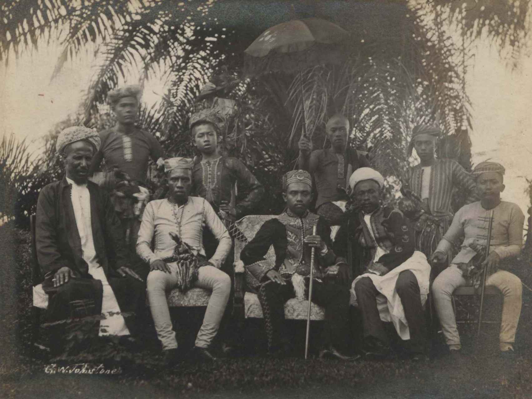 Borneo. The Sultan of Sulu and Party, late 19th century. CO 1069/532/2